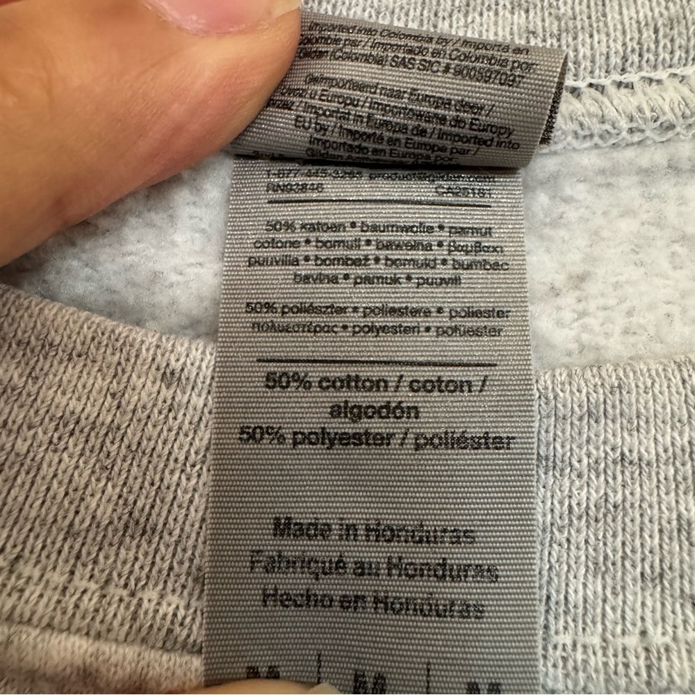 Medium Grey Gray Crewneck Cozy Pullover Sweatshirt Loungewear Comfy Chill Vibes - Picture 4 of 10